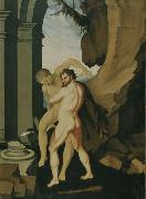 BALDUNG GRIEN, Hans Hercules and Antaeus oil painting on canvas